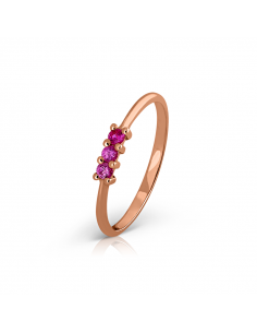 anillos mujer, anillos de oro, anillos de oro rosa, anillos oro rosa y rubíes