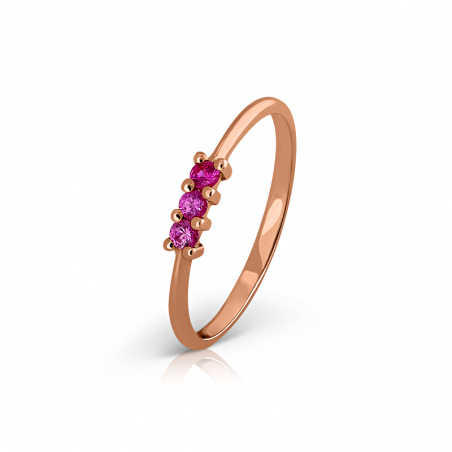 anillos mujer, anillos de oro, anillos de oro rosa, anillos oro rosa y rubíes